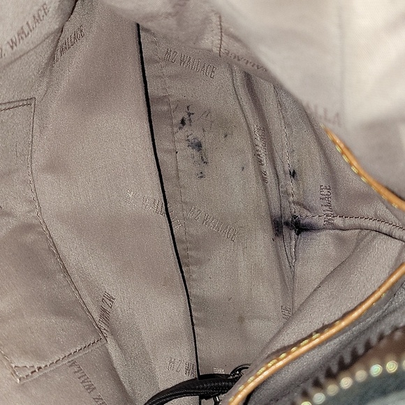 MZ Wallace Gray and Black Nylon Leather Crossbody Shoulder Bag - Picture 11 of 14